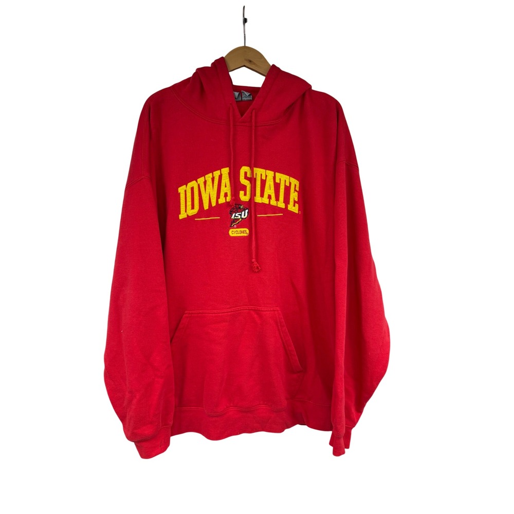 J. America Iowa State Cyclones Hoodie Mens XXL Red NCAA Sweatshirt ISU
